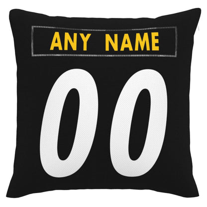 Custom Pittsburgh Steelers Pillow Decorative Throw Pillow Case - Print Personalized Football Team Fans Name & Number Birthday Gift Football Pillows