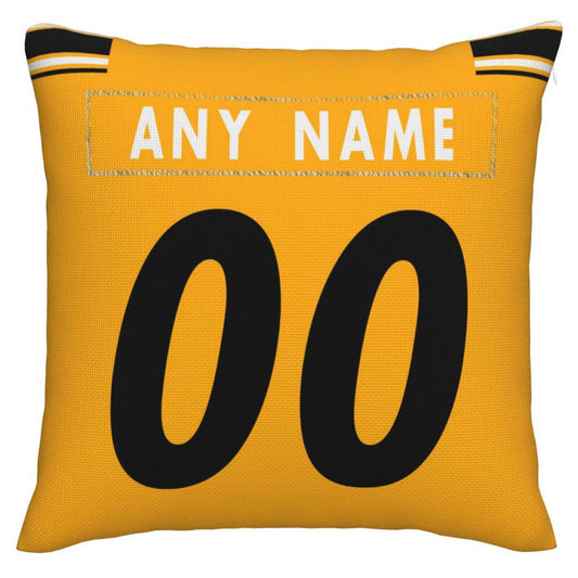 Custom Pittsburgh Steelers Pillow Decorative Throw Pillow Case - Print Personalized Football Team Fans Name & Number Birthday Gift Football Pillows