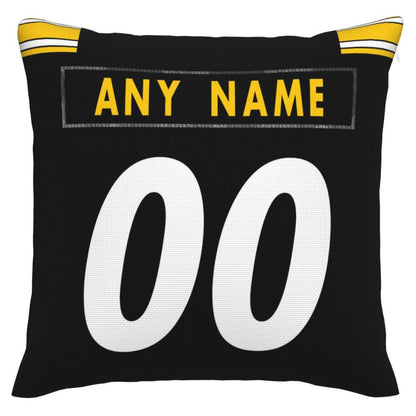 Custom Pittsburgh Steelers Pillow Decorative Throw Pillow Case - Print Personalized Football Team Fans Name & Number Birthday Gift Football Pillows