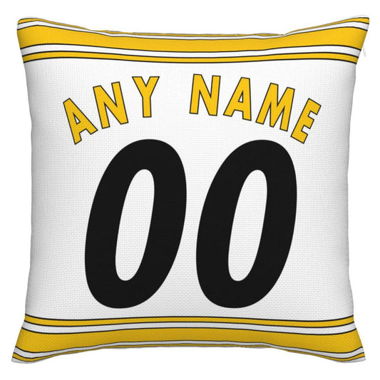 Custom Pittsburgh Steelers Pillow Decorative Throw Pillow Case - Print Personalized Football Team Fans Name & Number Birthday Gift Football Pillows