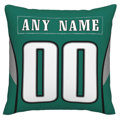 Custom Philadelphia Eagles Pillow Decorative Throw Pillow Case - Print Personalized Football Team Fans Name & Number Birthday Gift Football Pillows