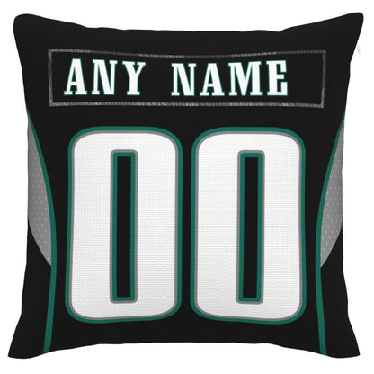 Custom Philadelphia Eagles Pillow Decorative Throw Pillow Case - Print Personalized Football Team Fans Name & Number Birthday Gift Football Pillows