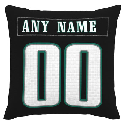 Custom Philadelphia Eagles Pillow Decorative Throw Pillow Case - Print Personalized Football Team Fans Name & Number Birthday Gift Football Pillows