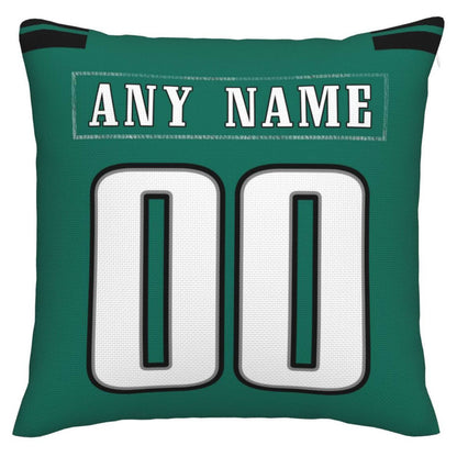 Custom Philadelphia Eagles Pillow Decorative Throw Pillow Case - Print Personalized Football Team Fans Name & Number Birthday Gift Football Pillows