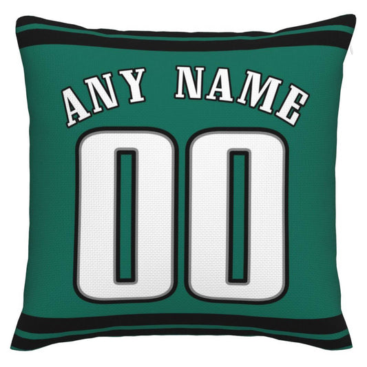 Custom Philadelphia Eagles Pillow Decorative Throw Pillow Case - Print Personalized Football Team Fans Name & Number Birthday Gift Football Pillows