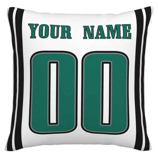 Custom Philadelphia Eagles Pillow Decorative Throw Pillow Case - Print Personalized Football Team Fans Name & Number Birthday Gift Football Pillows