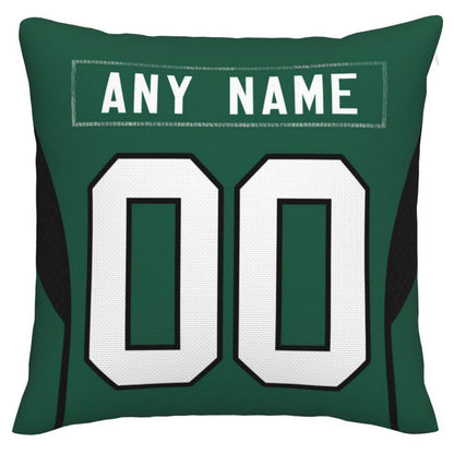 Custom New York Jets Pillow Decorative Throw Pillow Case - Print Personalized Football Team Fans Name & Number Birthday Gift Football Pillows