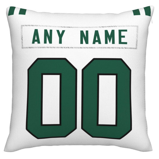 Custom New York Jets Pillow Decorative Throw Pillow Case - Print Personalized Football Team Fans Name & Number Birthday Gift Football Pillows