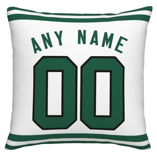 Custom New York Jets Pillow Decorative Throw Pillow Case - Print Personalized Football Team Fans Name & Number Birthday Gift Football Pillows