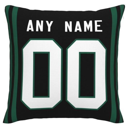 Custom New York Jets Pillow Decorative Throw Pillow Case - Print Personalized Football Team Fans Name & Number Birthday Gift Football Pillows