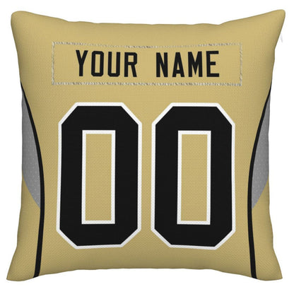 Custom NO.Saints Pillow Decorative Throw Pillow Case - Print Personalized Football Team Fans Name & Number Birthday Gift Football Pillows