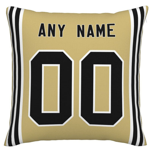 Custom NO.Saints Pillow Decorative Throw Pillow Case - Print Personalized Football Team Fans Name & Number Birthday Gift Football Pillows