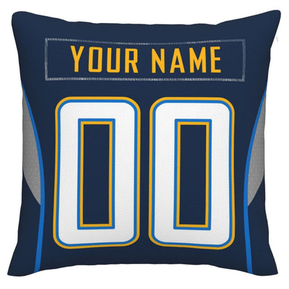 Custom LA.Chargers Pillow Decorative Throw Pillow Case - Print Personalized Football Team Fans Name & Number Birthday Gift Football Pillows