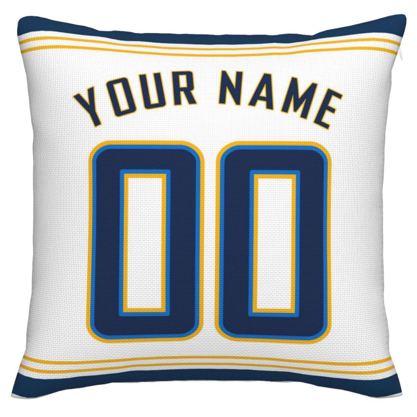 Custom LA.Chargers Pillow Decorative Throw Pillow Case - Print Personalized Football Team Fans Name & Number Birthday Gift Football Pillows