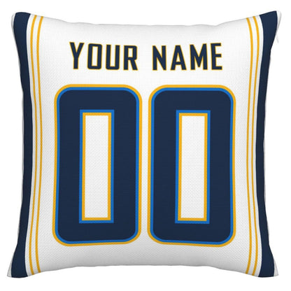 Custom LA.Chargers Pillow Decorative Throw Pillow Case - Print Personalized Football Team Fans Name & Number Birthday Gift Football Pillows