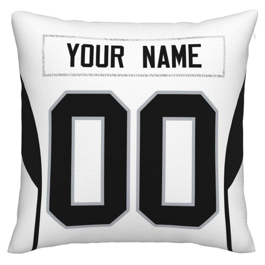 Custom L.Raiders Pillow Decorative Throw Pillow Case - Print Personalized Football Team Fans Name & Number Birthday Gift Football Pillows