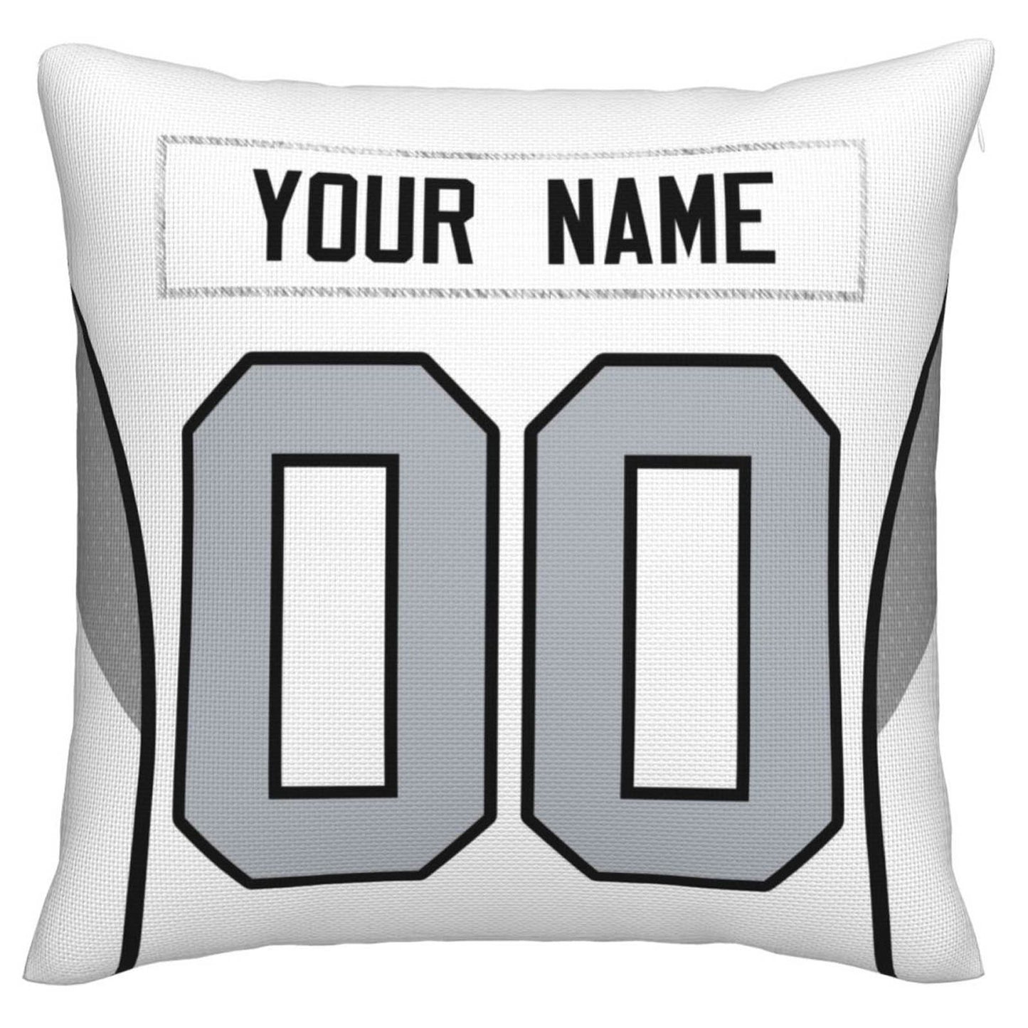 Custom L.Raiders Pillow Decorative Throw Pillow Case - Print Personalized Football Team Fans Name & Number Birthday Gift Football Pillows