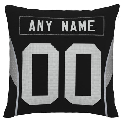 Custom L.Raiders Pillow Decorative Throw Pillow Case - Print Personalized Football Team Fans Name & Number Birthday Gift Football Pillows