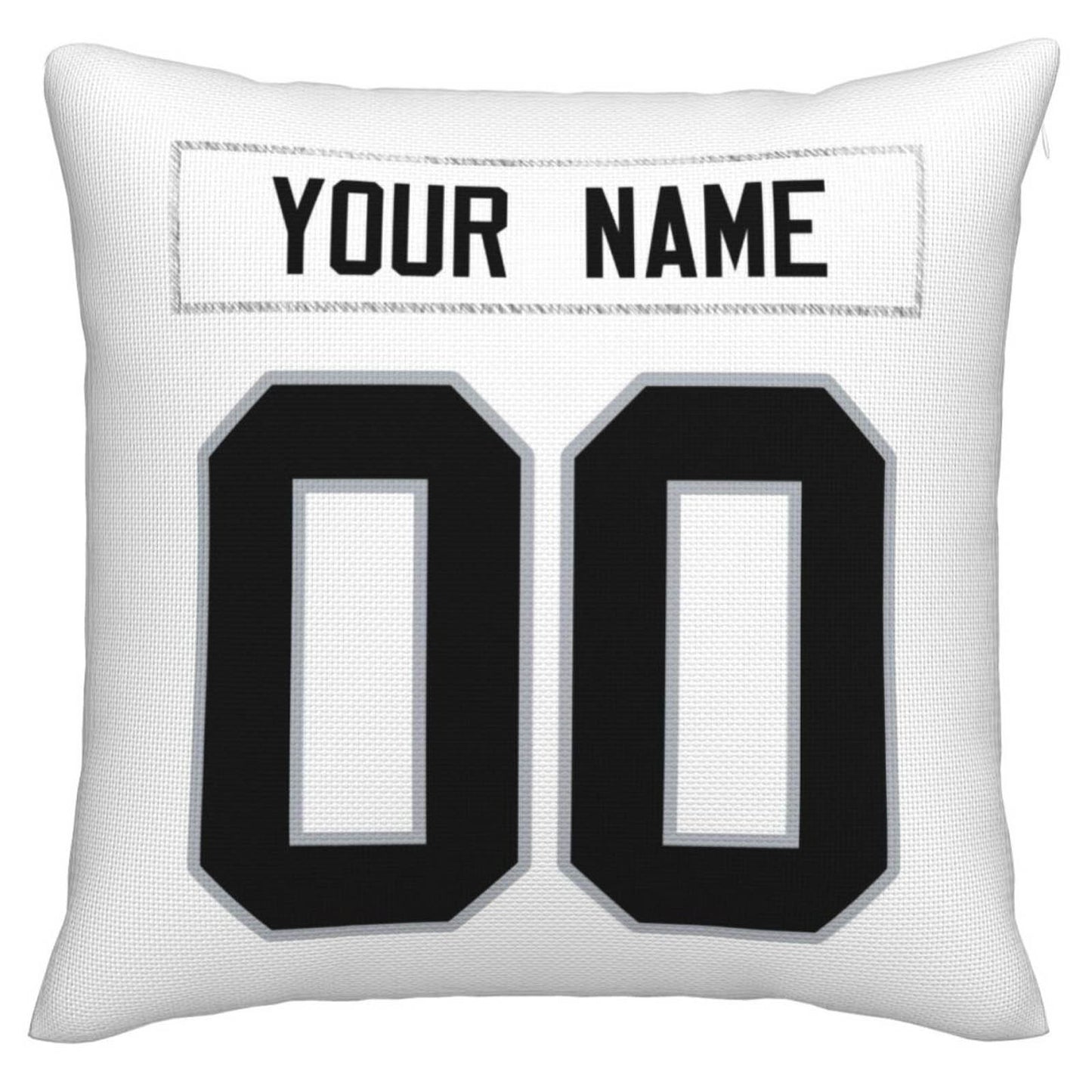 Custom L.Raiders Pillow Decorative Throw Pillow Case - Print Personalized Football Team Fans Name & Number Birthday Gift Football Pillows