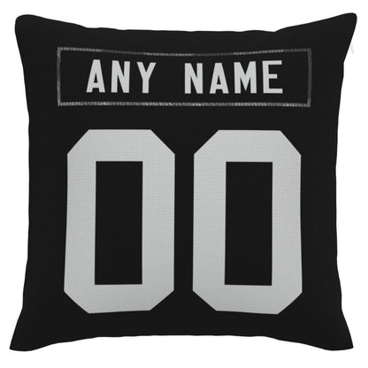 Custom L.Raiders Pillow Decorative Throw Pillow Case - Print Personalized Football Team Fans Name & Number Birthday Gift Football Pillows