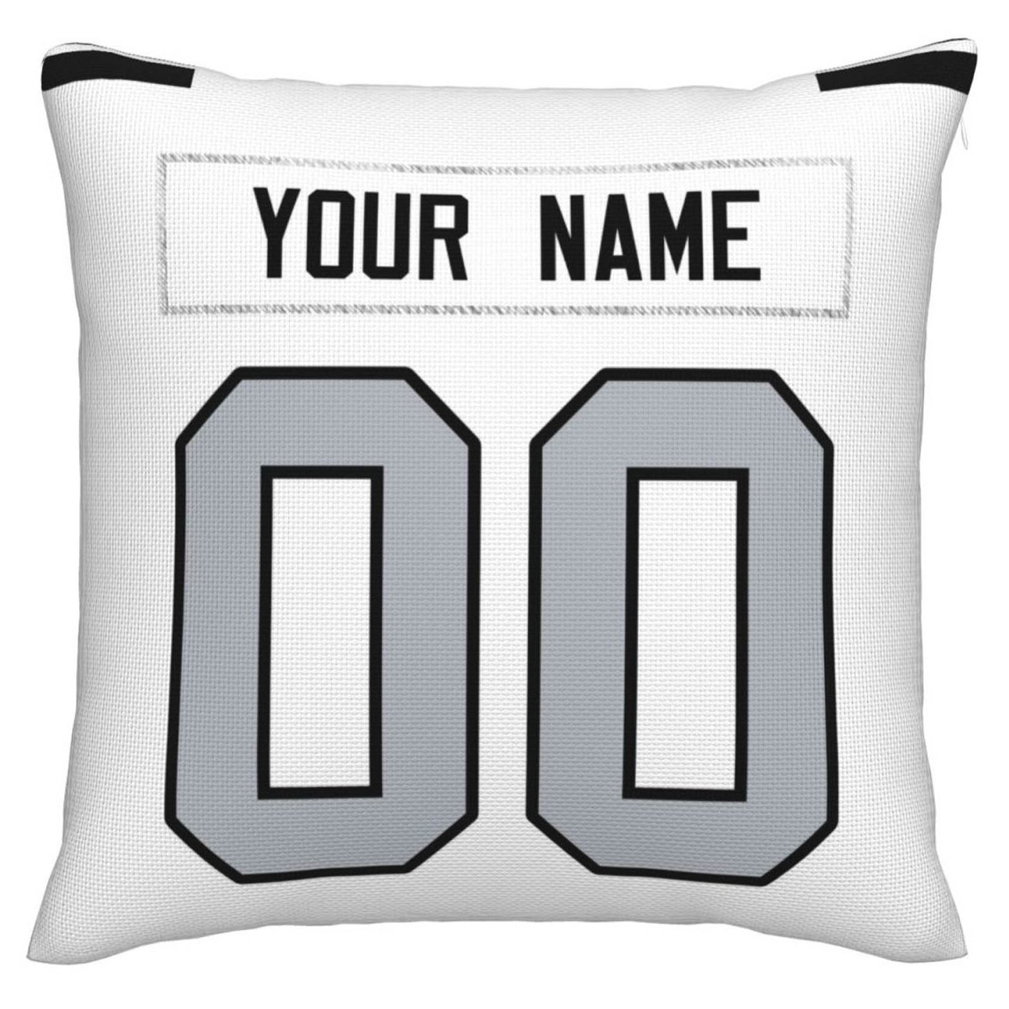 Custom L.Raiders Pillow Decorative Throw Pillow Case - Print Personalized Football Team Fans Name & Number Birthday Gift Football Pillows