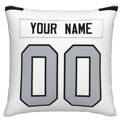 Custom L.Raiders Pillow Decorative Throw Pillow Case - Print Personalized Football Team Fans Name & Number Birthday Gift Football Pillows