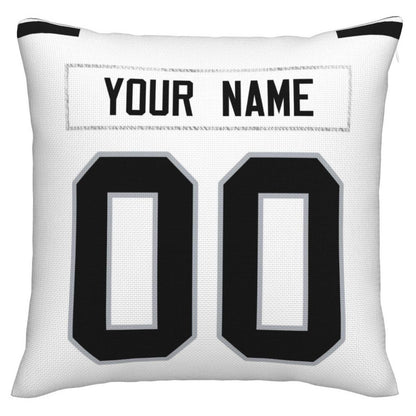 Custom L.Raiders Pillow Decorative Throw Pillow Case - Print Personalized Football Team Fans Name & Number Birthday Gift Football Pillows