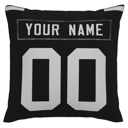 Custom L.Raiders Pillow Decorative Throw Pillow Case - Print Personalized Football Team Fans Name & Number Birthday Gift Football Pillows