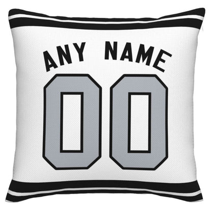 Custom L.Raiders Pillow Decorative Throw Pillow Case - Print Personalized Football Team Fans Name & Number Birthday Gift Football Pillows