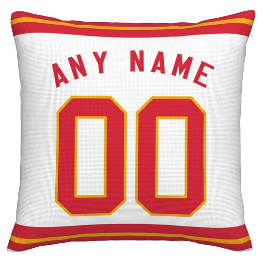 Custom  Kansas CityChiefs Pillow Decorative Throw Pillow Case - Print Personalized Football Team Fans Name & Number Birthday Gift Football Pillows