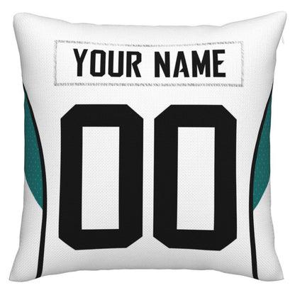 Custom J.Jaguars Pillow Decorative Throw Pillow Case - Print Personalized Football Team Fans Name & Number Birthday Gift Football Pillows