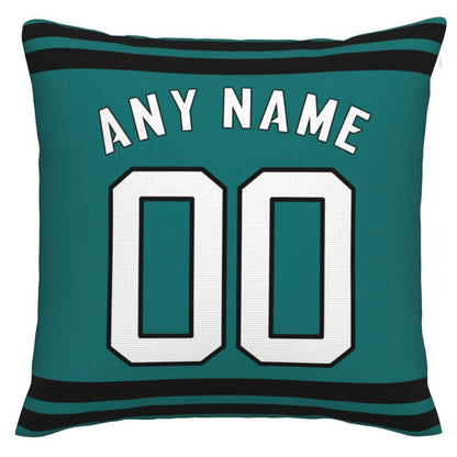 Custom J.Jaguars Pillow Decorative Throw Pillow Case - Print Personalized Football Team Fans Name & Number Birthday Gift Football Pillows