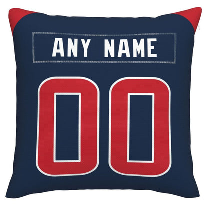 Custom H.Texans Pillow Decorative Throw Pillow Case - Print Personalized Football Team Fans Name & Number Birthday Gift Football Pillows