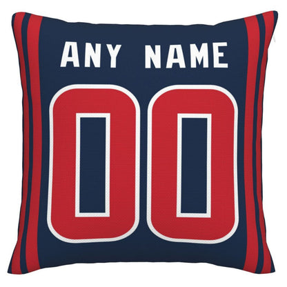 Custom H.Texans Pillow Decorative Throw Pillow Case - Print Personalized Football Team Fans Name & Number Birthday Gift Football Pillows