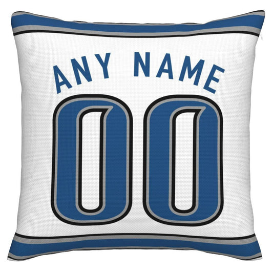 Custom Detroit Lions Pillow Decorative Throw Pillow Case - Print Personalized Football Team Fans Name & Number Birthday Gift Football Pillows