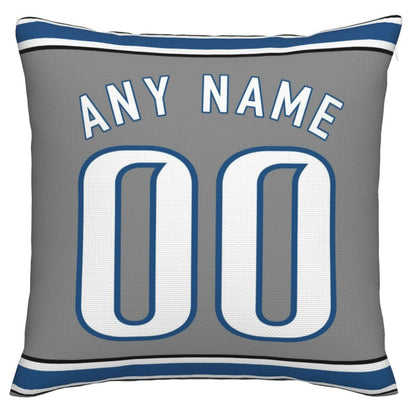 Custom Detroit Lions Pillow Decorative Throw Pillow Case - Print Personalized Football Team Fans Name & Number Birthday Gift Football Pillows