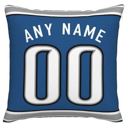 Custom Detroit Lions Pillow Decorative Throw Pillow Case - Print Personalized Football Team Fans Name & Number Birthday Gift Football Pillows