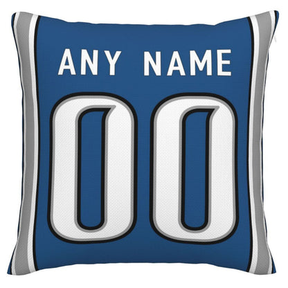 Custom Detroit Lions Pillow Decorative Throw Pillow Case - Print Personalized Football Team Fans Name & Number Birthday Gift Football Pillows