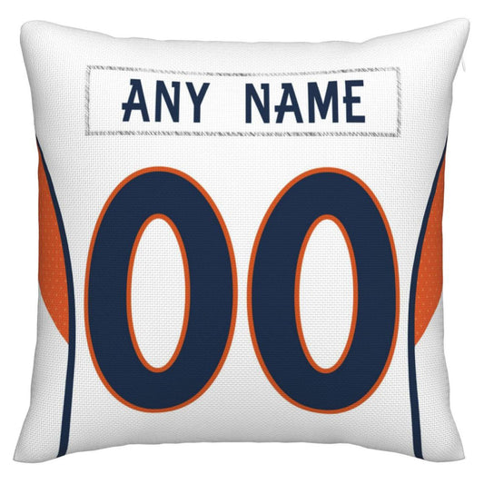 Custom Denver Broncos Pillow Decorative Throw Pillow Case - Print Personalized Football Team Fans Name & Number Birthday Gift Football Pillows