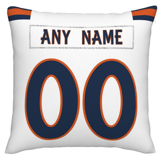 Custom Denver Broncos Pillow Decorative Throw Pillow Case - Print Personalized Football Team Fans Name & Number Birthday Gift Football Pillows