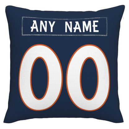 Custom Denver Broncos Pillow Decorative Throw Pillow Case - Print Personalized Football Team Fans Name & Number Birthday Gift Football Pillows