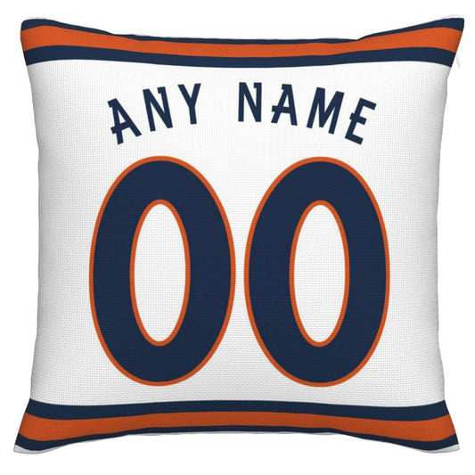 Custom Denver Broncos Pillow Decorative Throw Pillow Case - Print Personalized Football Team Fans Name & Number Birthday Gift Football Pillows