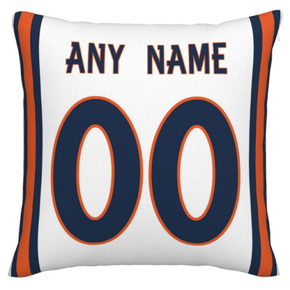 Custom Denver Broncos Pillow Decorative Throw Pillow Case - Print Personalized Football Team Fans Name & Number Birthday Gift Football Pillows