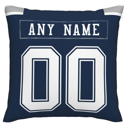 Custom Dallas Cowboys Pillow Decorative Throw Pillow Case - Print Personalized Football Team Fans Name & Number Birthday Gift Football Pillows