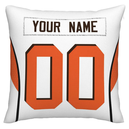 Custom C.Browns Pillow Decorative Throw Pillow Case - Print Personalized Football Team Fans Name & Number Birthday Gift Football Pillows