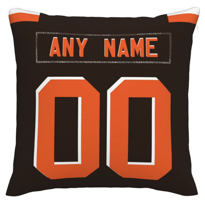 Custom C.Browns Pillow Decorative Throw Pillow Case - Print Personalized Football Team Fans Name & Number Birthday Gift Football Pillows