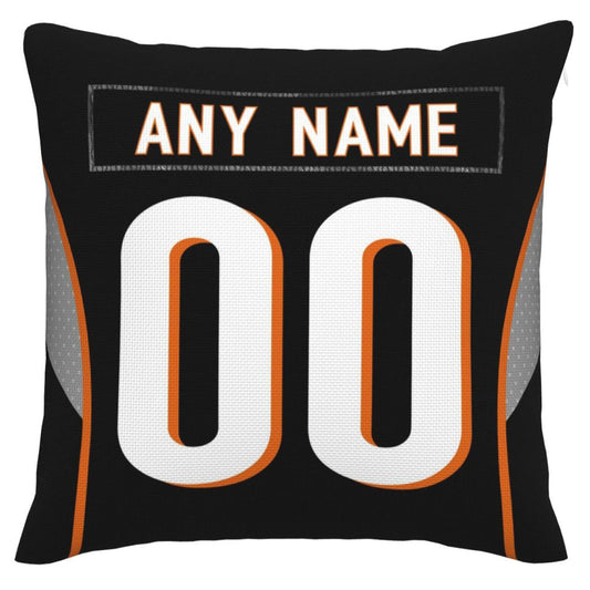 Custom Cincinnati Bengals Pillow Decorative Throw Pillow Case - Print Personalized Football Team Fans Name & Number Birthday Gift Football Pillows