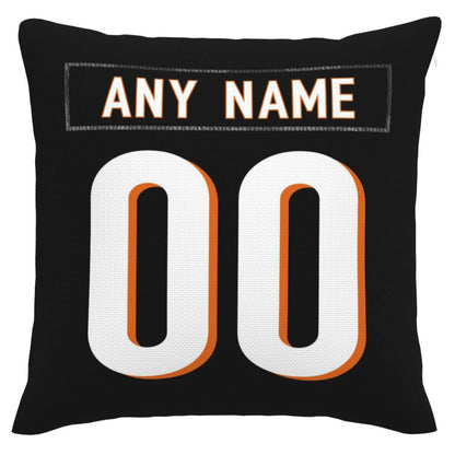 Custom Cincinnati Bengals Pillow Decorative Throw Pillow Case - Print Personalized Football Team Fans Name & Number Birthday Gift Football Pillows