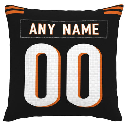 Custom Cincinnati Bengals Pillow Decorative Throw Pillow Case - Print Personalized Football Team Fans Name & Number Birthday Gift Football Pillows