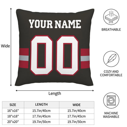 Custom TB.Buccaneers Pillow Decorative Throw Pillow Case - Print Personalized Football Team Fans Name & Number Birthday Gift Football Pillows